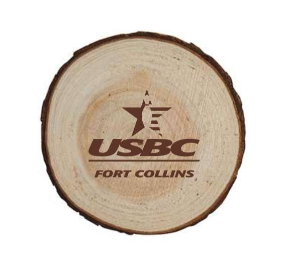 fort collins usbc wooden coaster